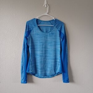 Women's Athleta Blue Long Sleeve Active Top